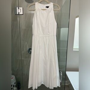 J.Crew White Poplin Midi Dress